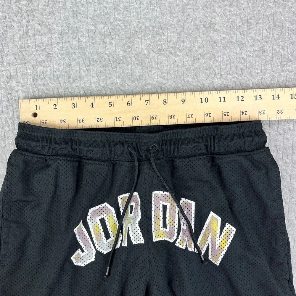 Michael Air Jordan Mesh Basketball Shorts Men S Black Jumpman Graphic Athletic